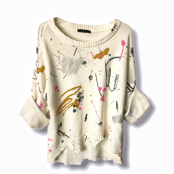 Zara | Sweaters | Zara Knit Paint 